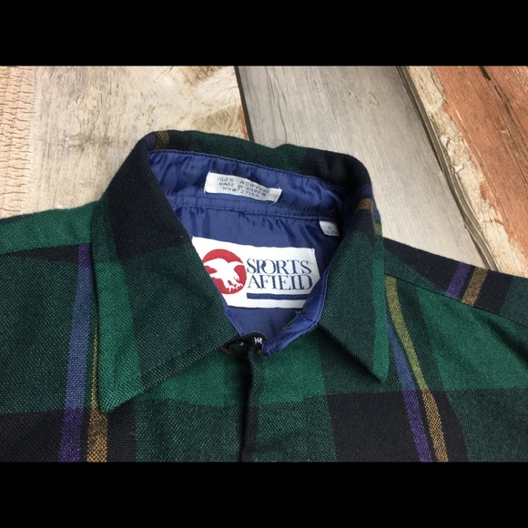 Sports Aflield flannel button up shirt men’s small - Picture 4 of 6